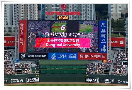 동의대, 외국인 유학생 프로야구 단체관람 진행